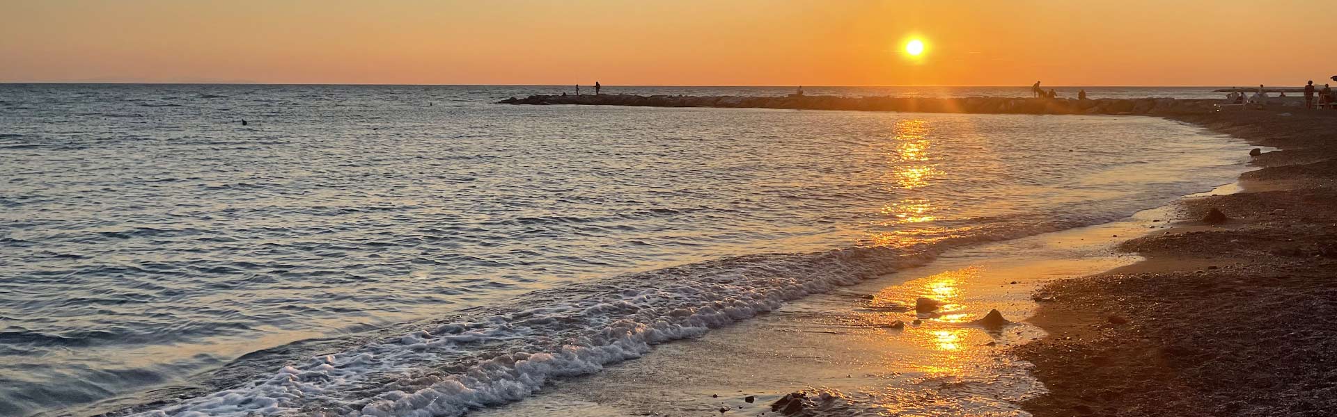 Strand Meer Sonnenuntergang Toskana Italien